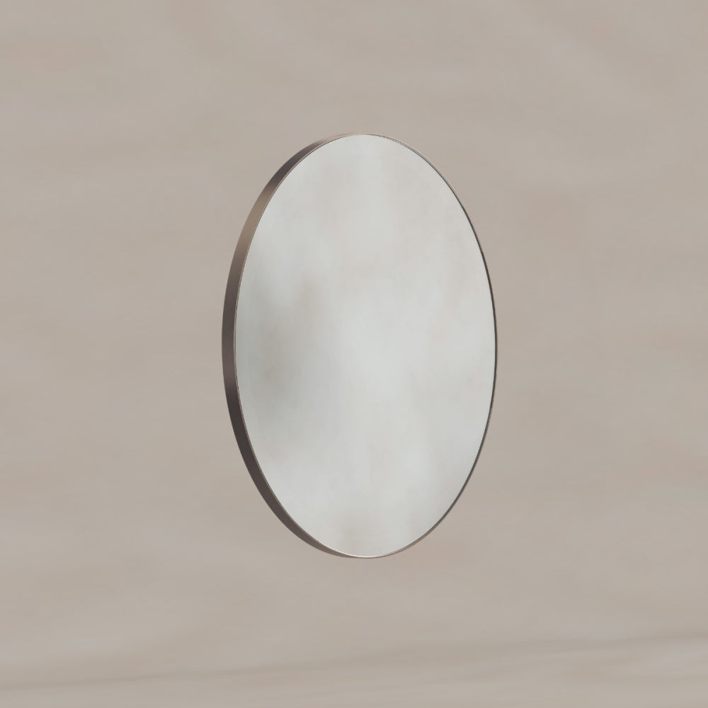 Oslo Round Mirror 60cm in Brushed Bronze - Origins Living