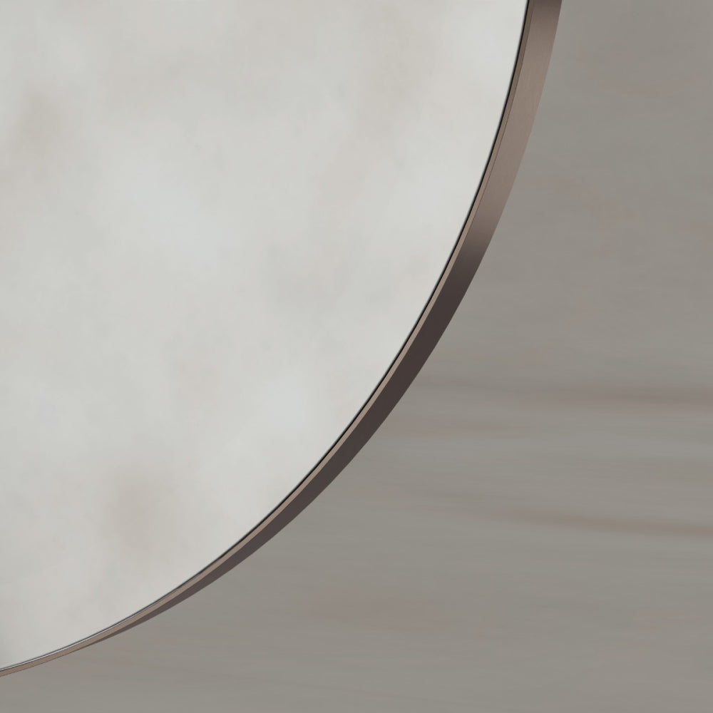 Oslo Round Mirror 60cm in Brushed Bronze - Origins Living, view 3