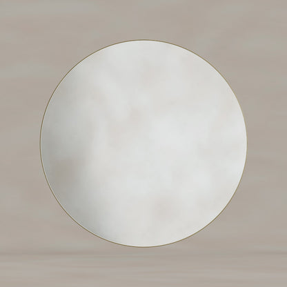 Oslo Round Mirror 80cm in Brushed Brass - Origins Living, view 4
