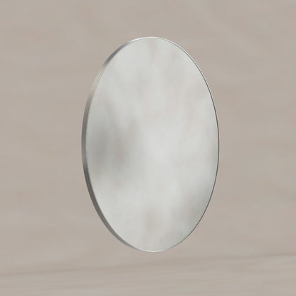 Oslo Round Mirror 80cm in Brushed Nickel - Origins Living, view 2