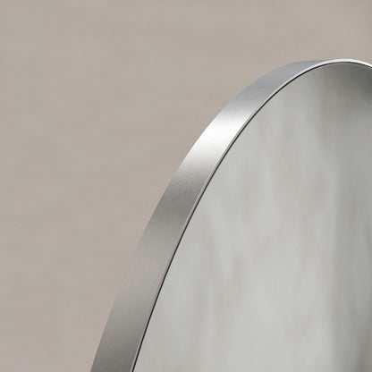 Oslo Round Mirror 80cm in Brushed Nickel - Origins Living, view 3