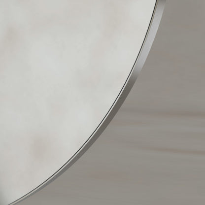 Oslo Round Mirror 80cm in Brushed Nickel - Origins Living, view 4