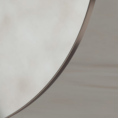 Oslo Round Mirror 80cm in Brushed Bronze - Origins Living, view 3