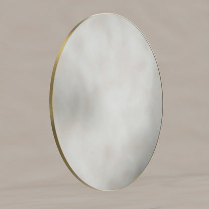 Oslo Round Mirror 100cm in Brushed Brass - Origins Living