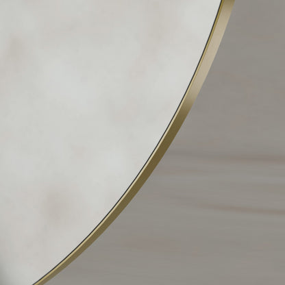 Oslo Round Mirror 100cm in Brushed Brass - Origins Living, view 3