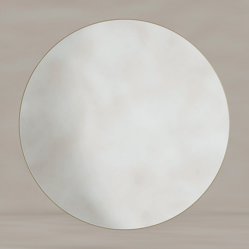 Oslo Round Mirror 100cm in Brushed Brass - Origins Living, view 4