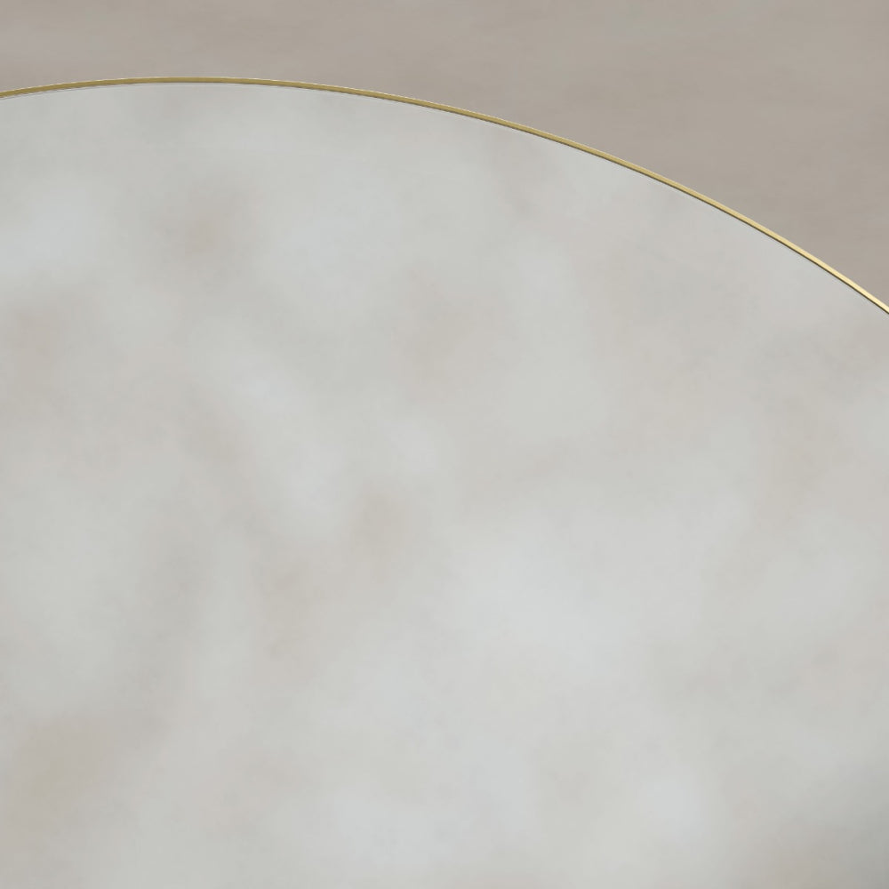 Oslo Round Mirror 100cm in Brushed Brass - Origins Living, view 5