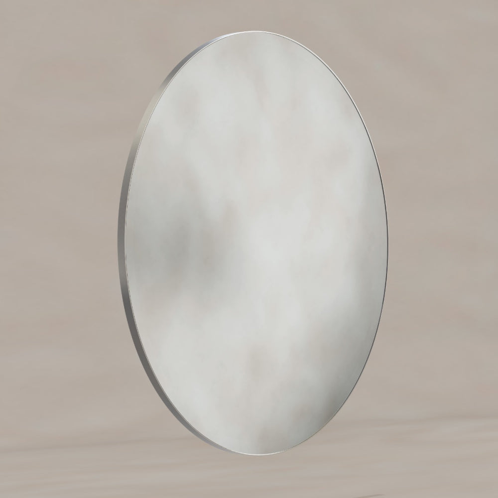 Oslo Round Mirror 100cm in Brushed Nickel - Origins Living, view 2