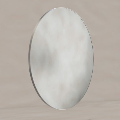Oslo Round Mirror 100cm in Brushed Nickel - Origins Living, view 2