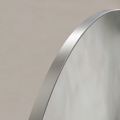 Oslo Round Mirror 100cm in Brushed Nickel - Origins Living, view 3