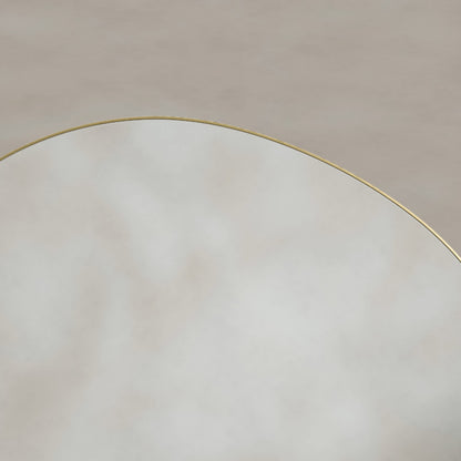 Oslo Organic Mirror 60cm in Brushed Brass - Origins Living, view 5
