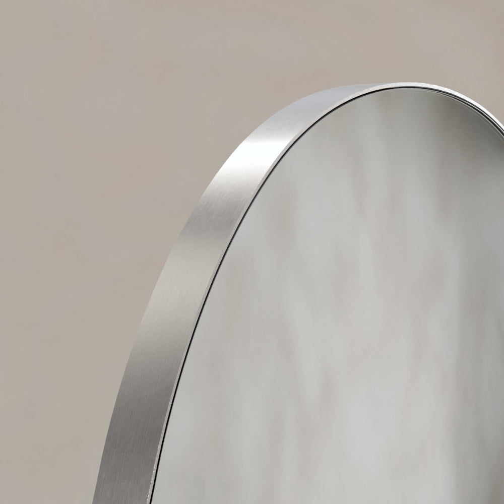 Oslo Organic Mirror 60cm in Brushed Nickel - Origins Living, view 3