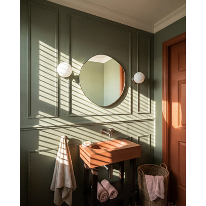 Oslo Organic Mirror 60cm in Brushed Nickel - Origins Living