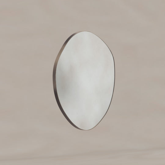 Oslo Organic Mirror 60cm in Brushed Bronze - Origins Living