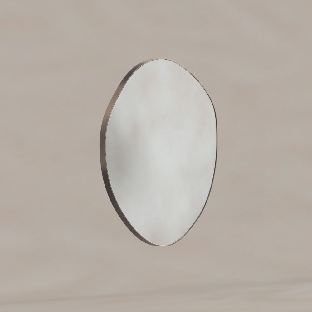Oslo Organic Mirror 60cm in Brushed Bronze - Origins Living