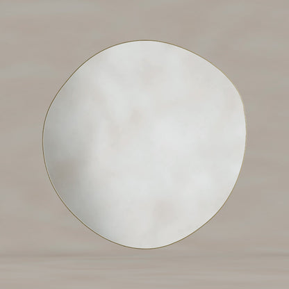 Oslo Organic Mirror 80cm in Brushed Brass - Origins Living, view 4