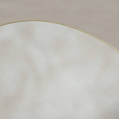 Oslo Organic Mirror 80cm in Brushed Brass - Origins Living, view 5