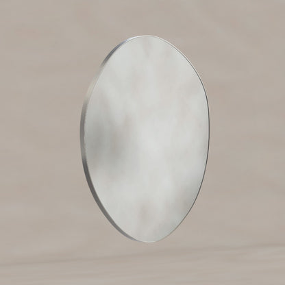 Oslo Organic Mirror 80cm in Brushed Nickel - Origins Living, view 2