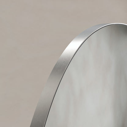 Oslo Organic Mirror 80cm in Brushed Nickel - Origins Living, view 3