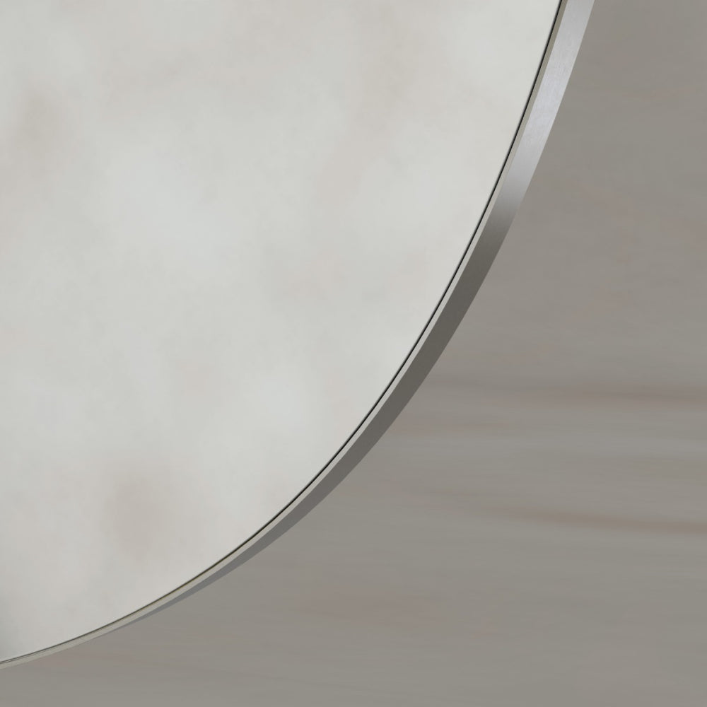 Oslo Organic Mirror 80cm in Brushed Nickel - Origins Living, view 4