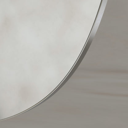 Oslo Organic Mirror 80cm in Brushed Nickel - Origins Living, view 4