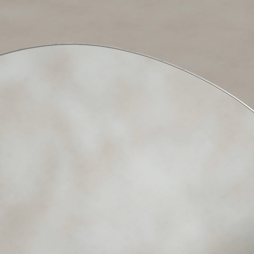 Oslo Organic Mirror 80cm in Brushed Nickel - Origins Living, view 6