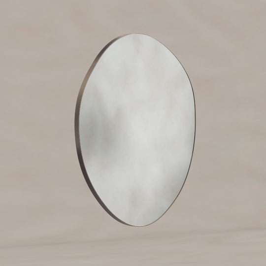 Oslo Organic Mirror 80cm in Brushed Bronze - Origins Living