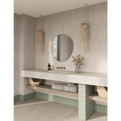 Oslo Organic Mirror 60cm in Brushed Bronze - Origins Living, view 6