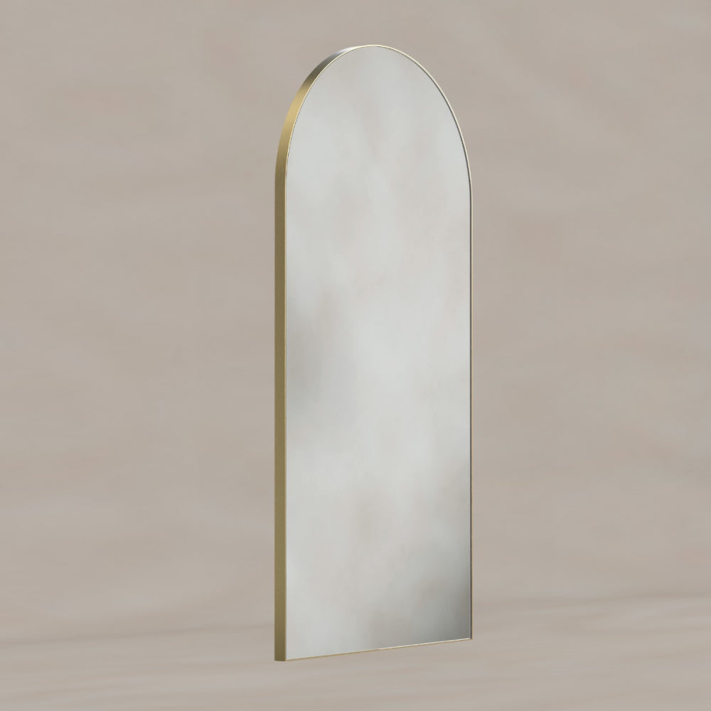 Oslo Arch Mirror 50x100cm in Brushed Brass - Origins Living, view 2