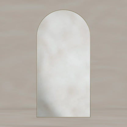 Oslo Arch Mirror 50x100cm in Brushed Brass - Origins Living, view 5