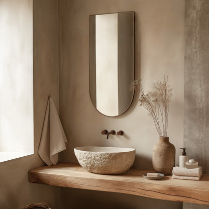 Oslo Arch Mirror 50x100cm in Brushed Bronze - Origins Living