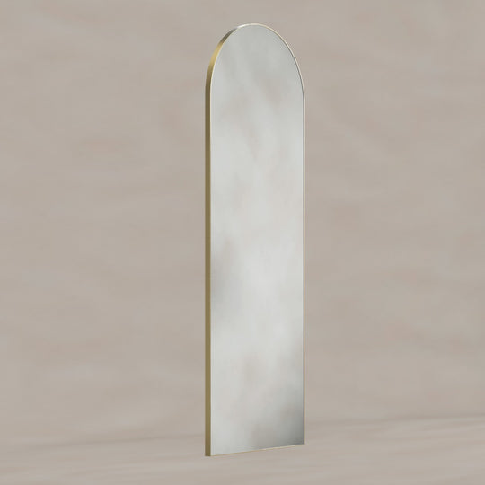Oslo Arch Mirror 50x140cm in Brushed Brass - Origins Living