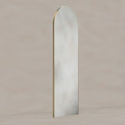Oslo Arch Mirror 50x140cm in Brushed Brass - Origins Living