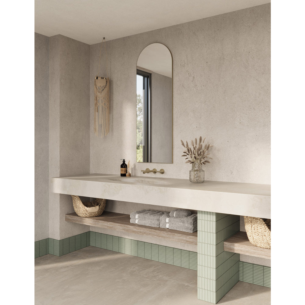 Oslo Arch Mirror 50x100cm in Brushed Brass - Origins Living, view 7