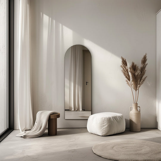 Oslo Arch Mirror 50x140cm in Black - Origins Living