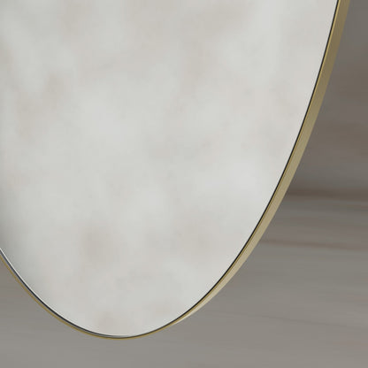 Oslo Oval Mirror 45x100cm in Brushed Brass - Origins Living, view 4