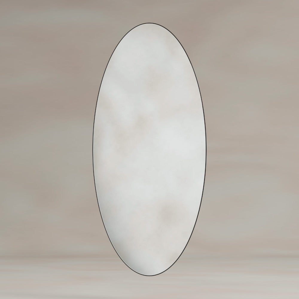 Oslo Oval Mirror 45x100cm in Black - Origins Living, view 5