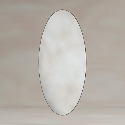 Oslo Oval Mirror 45x100cm in Black - Origins Living, view 5
