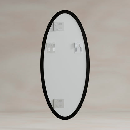 Oslo Oval Mirror 45x100cm in Black - Origins Living, view 7