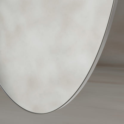 Oslo Oval Mirror 45x100cm in Brushed Nickel - Origins Living, view 4