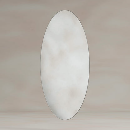 Oslo Oval Mirror 45x100cm in Brushed Nickel - Origins Living, view 5