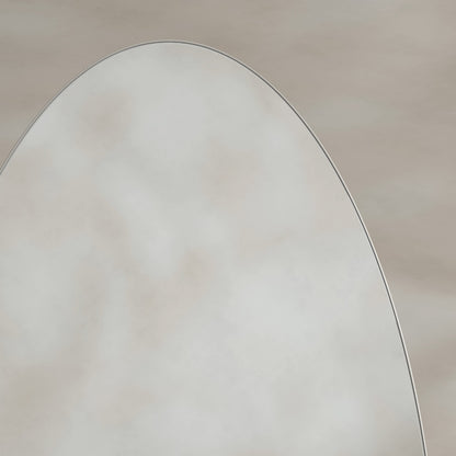 Oslo Oval Mirror 45x100cm in Brushed Nickel - Origins Living, view 6
