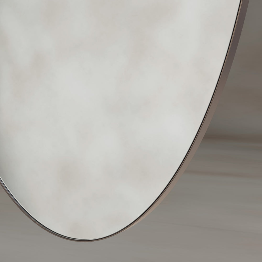 Oslo Oval Mirror 45x100cm in Brushed Bronze - Origins Living, view 4