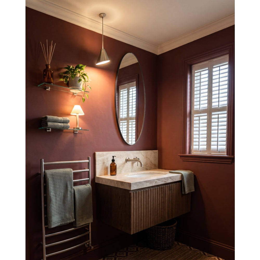 Oslo Oval Mirror 45x100cm in Brushed Bronze - Origins Living