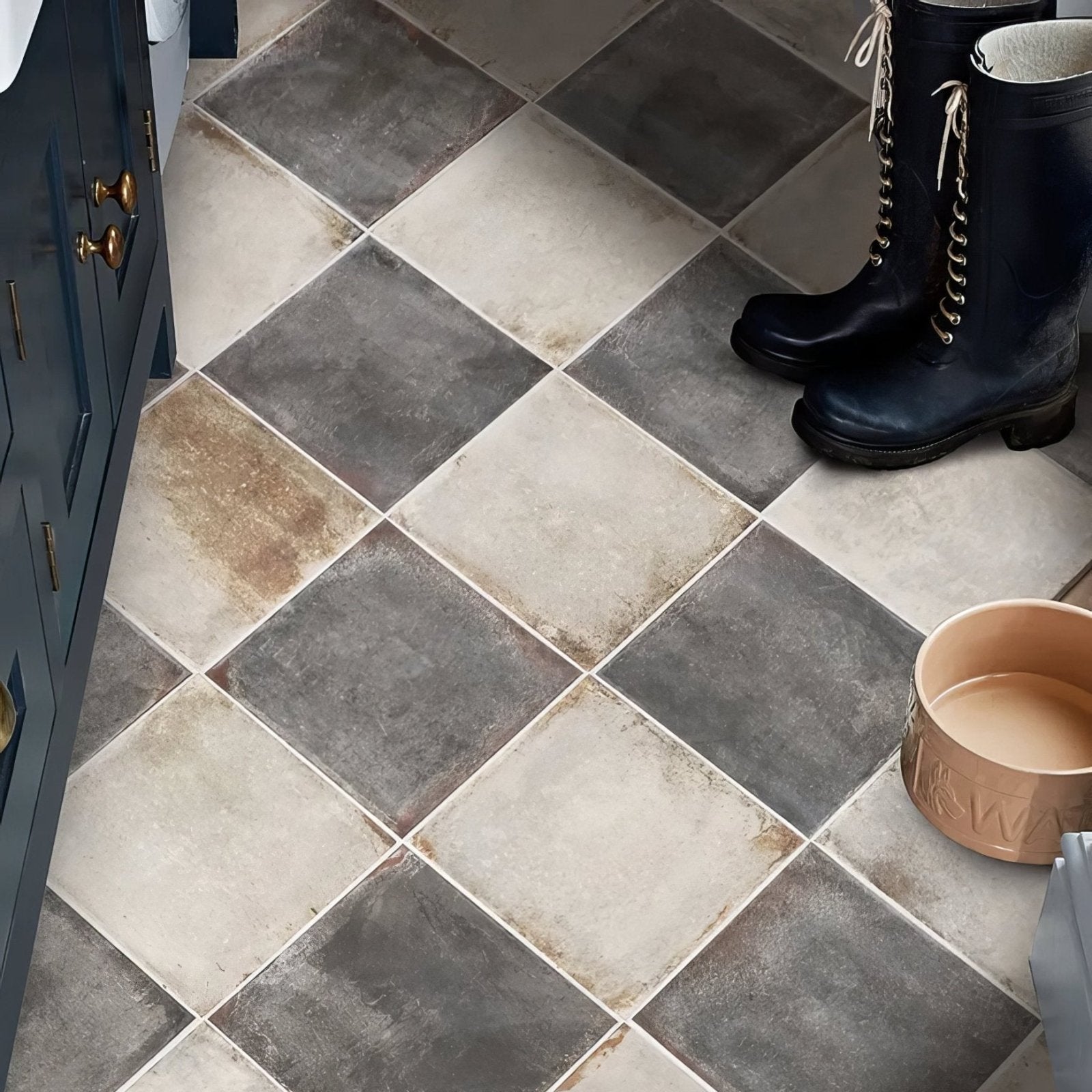 Osterley Porcelain Black Square