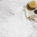 Ottimo marble 61 x 30.5cm floor tiles with white marble effect and subtle gray veining for elegant interiors