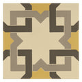 Ottoman Summer Yellow, Light Grey and Dark Grey on White – pattern detail