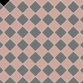 Oxford 106mm diamond-patterned tile flooring in carnation pink and revival grey for stylish interior use