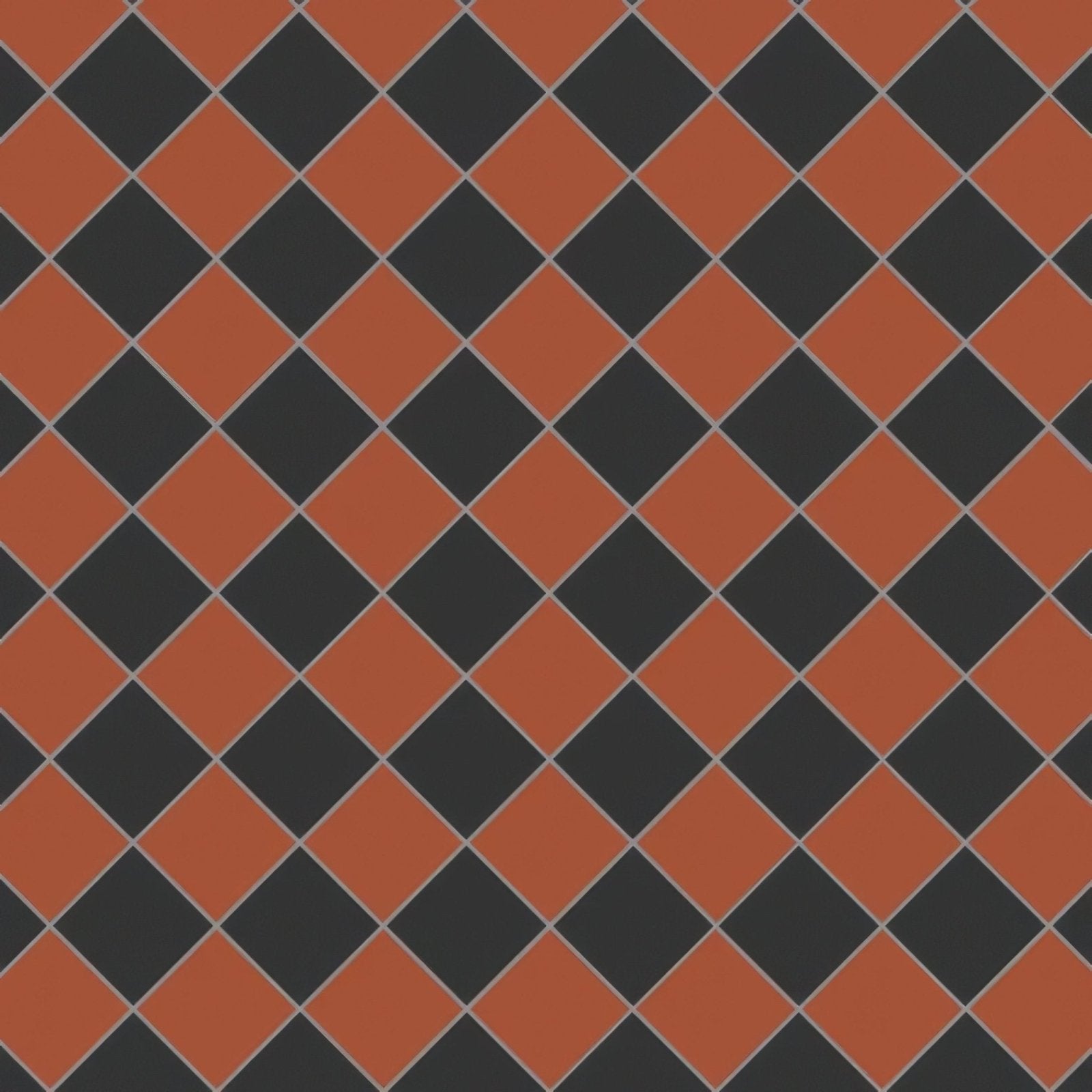 Oxford 106mm red and black diamond-patterned tile flooring showcasing durable ceramic material for stylish indoor use