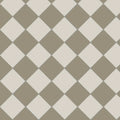 Beige and taupe diamond patterned tile flooring in oxford 151mm dover white and holkham dune colors